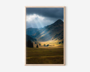 Crested Butte Colorado Valley Storm Light Print | Rocky Mountain Cabin Wall Art | Colorado Alpine Meadow God Rays Landscape Photography Poster