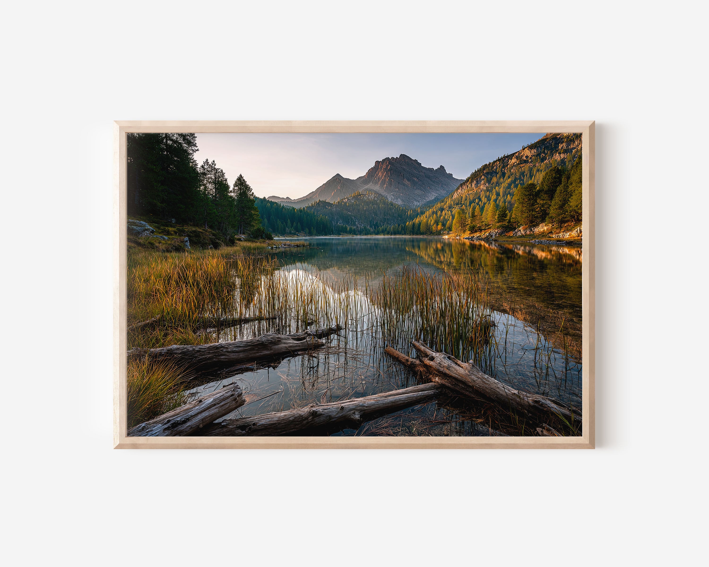 Lago Federa Dolomites Print | Italian Alps Alpine Lake Reflection Photography Wall Art