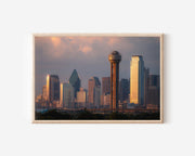 Dallas Texas Skyline Wall Art – Downtown Dallas Cityscape Print with Reunion Tower, Modern City Photography Decor