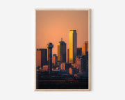 Dallas Skyline Sunset Wall Art | Reunion Tower Texas Print | Travel Photography Poster