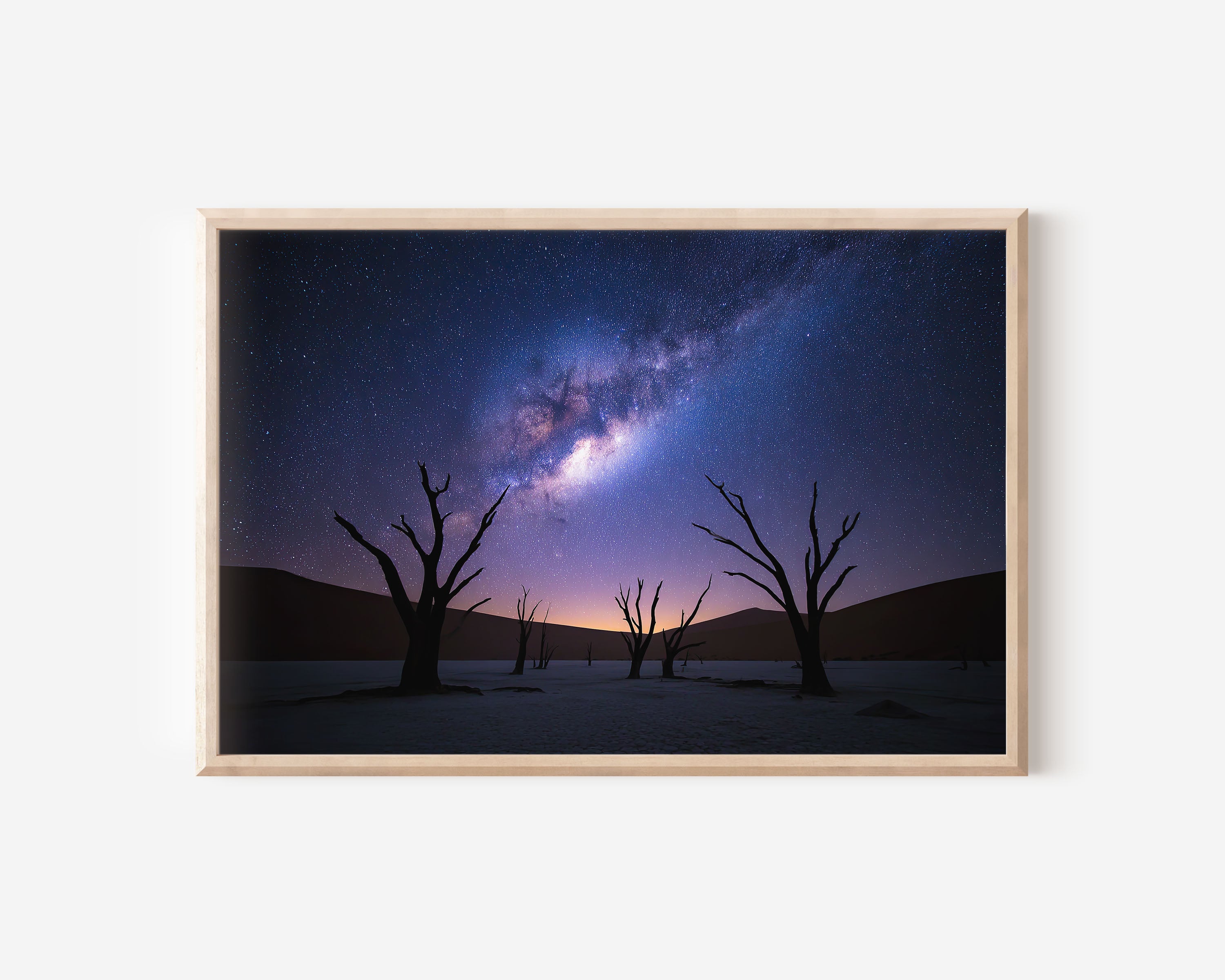 Deadvlei Namibia Milky Way Wall Art – Desert Dead Trees Night Sky