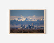 Denver Colorado Skyline Wall Art – Rocky Mountains Cityscape Print, Denver Mountain Skyline Photography Decor