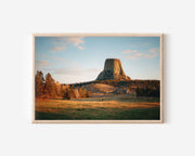 Devils Tower at First Light Wall Art Print