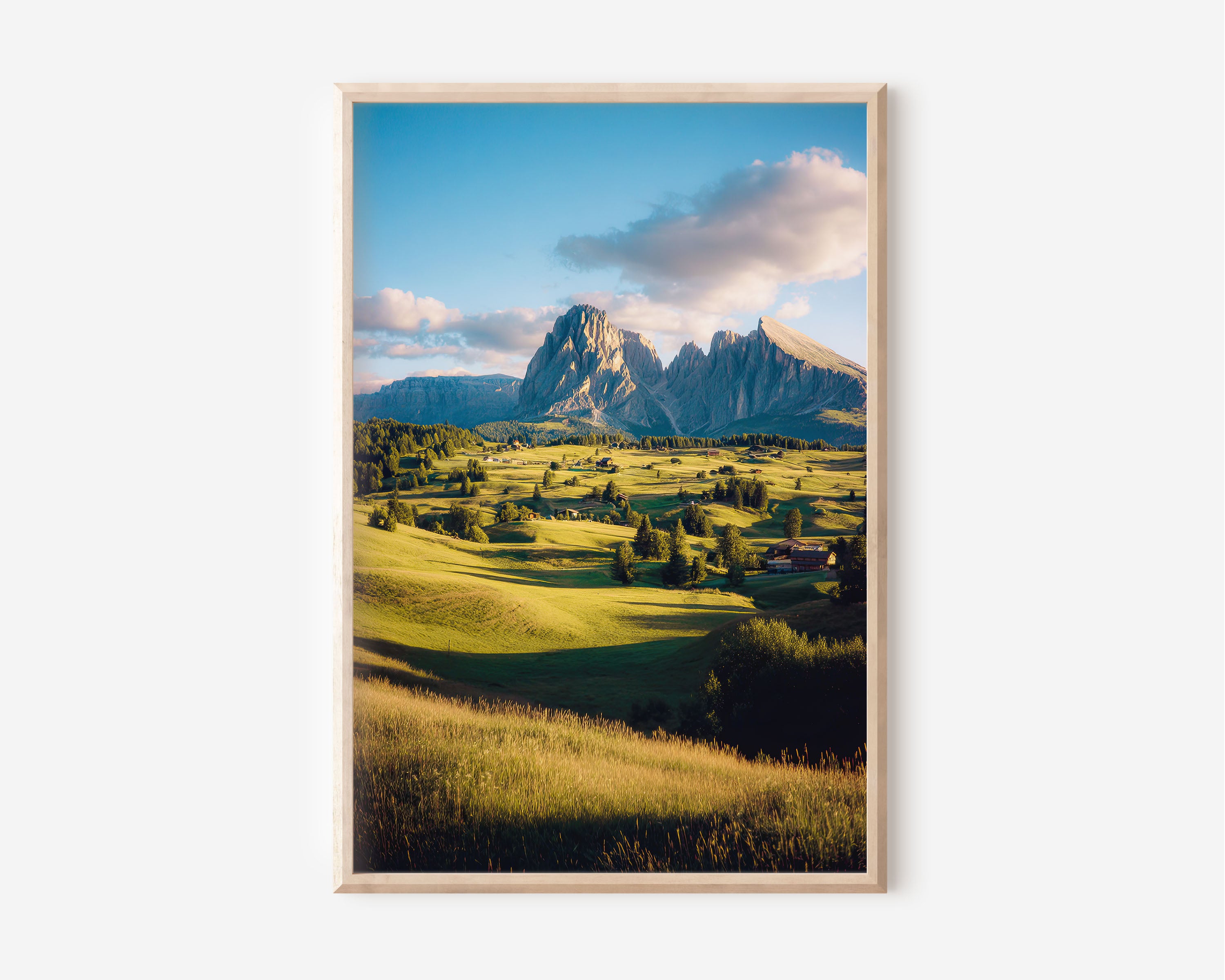 Dolomites Alpine Meadow Wall Art Print | Mountain Landscape Canvas