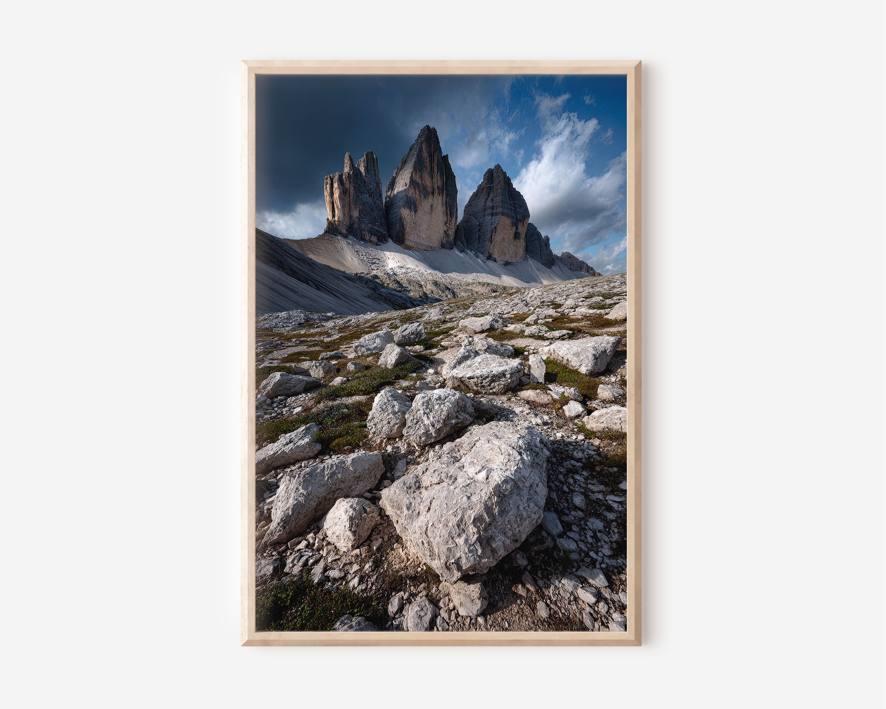 Tre Cime di Lavaredo Dolomites Wall Art | Italian Alps Dramatic Rocky Mountain Landscape Print | Europe Travel Photography