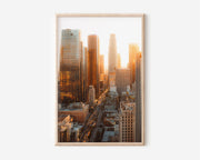 Los Angeles Downtown Canyons | Sunset Street Grid Wall Art Print