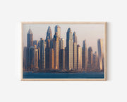 Dubai Marina Skyline Wall Art – Dubai Luxury Skyscraper Cityscape Print, Modern UAE Architecture Decor