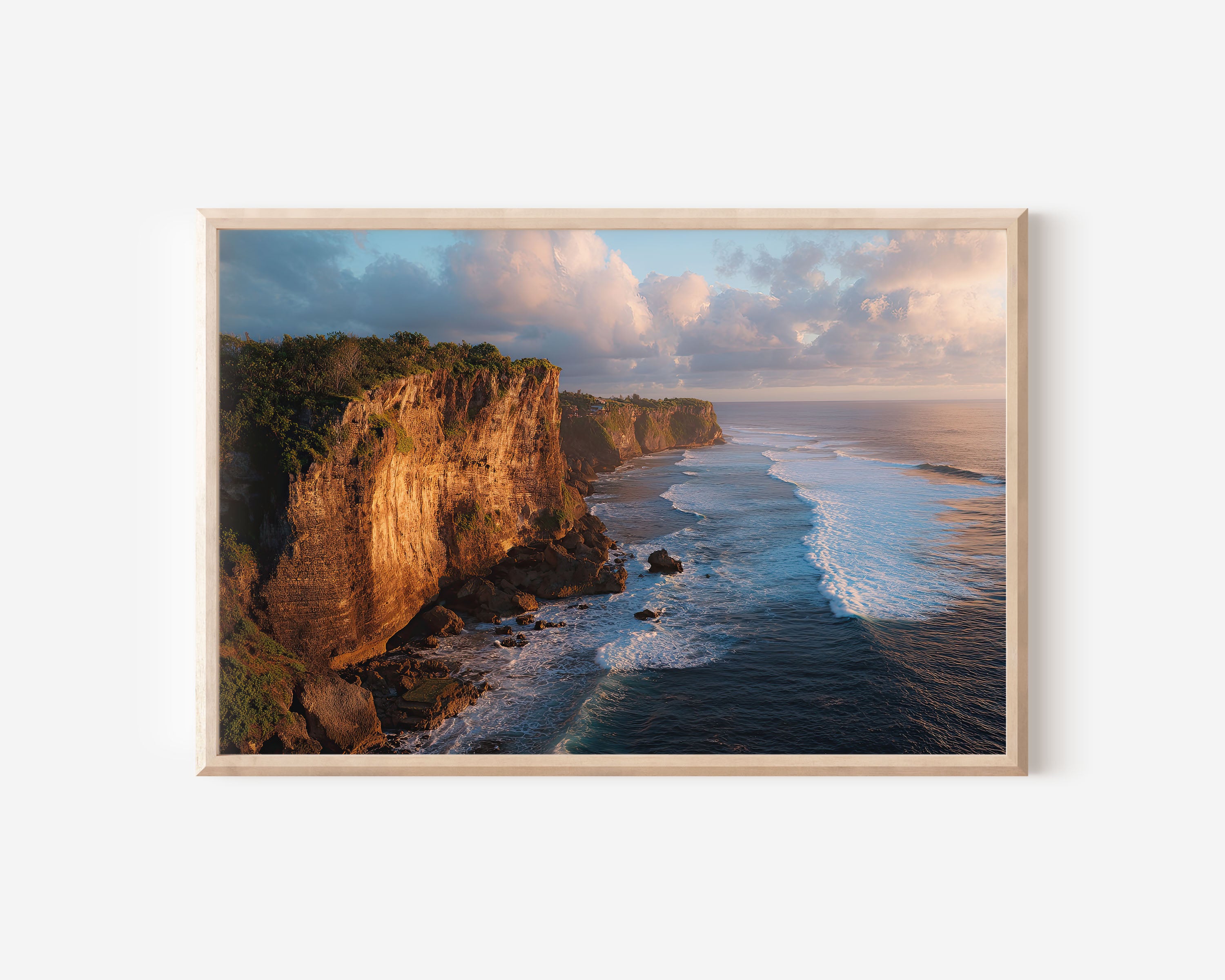 Two Lovers Point Guam Wall Art | Tropical Ocean Cliffs Print