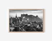 Edinburgh Castle Wall Art – Black and White Scotland Print