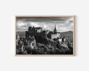 Edinburgh Castle Close Up Wall Art – Black and White Scotland Print