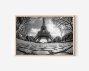 Eiffel Tower Wall Art Print – Black and White Paris Photography