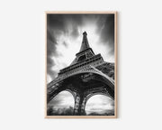 Eiffel Tower Paris Wall Art Print | Black & White Paris Photography Decor