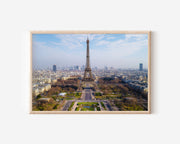 Eiffel Tower Paris Print | France Iconic Landmark Aerial Cityscape Photography Wall Art