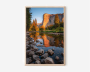Yosemite El Capitan Wall Art Print | Merced River Reflection Photography | California National Park Poster | Autumn Landscape Nature Print | Hiking Home Decor