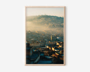 Fez Medina Wall Art Print | Morocco Ancient City Photography | Islamic Old Town Cityscape Poster | North Africa Travel Print | Moody Atmospheric Home Decor