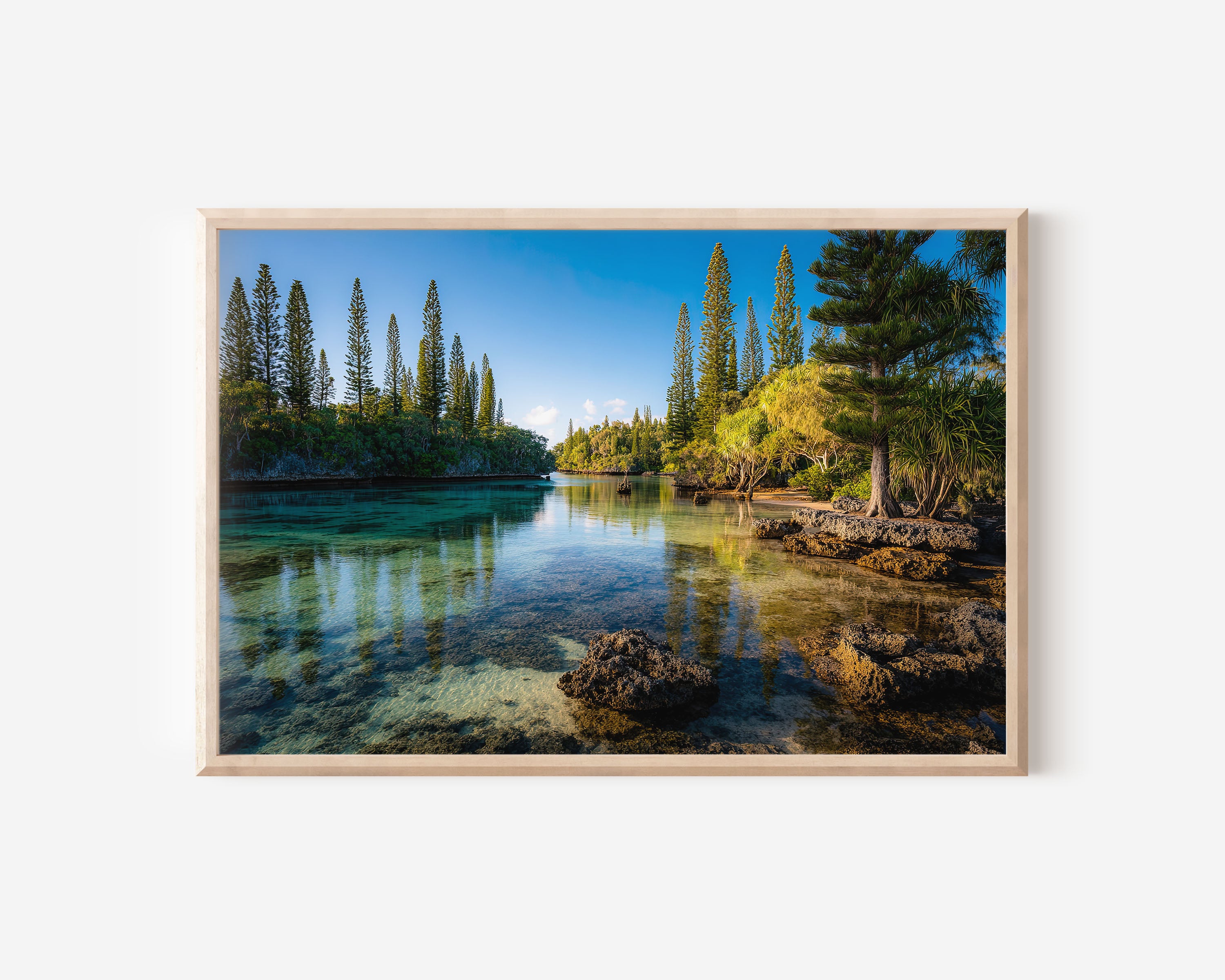 Isle of Pines New Caledonia Wall Art | Crystal Clear Lagoon Tropical Landscape Print