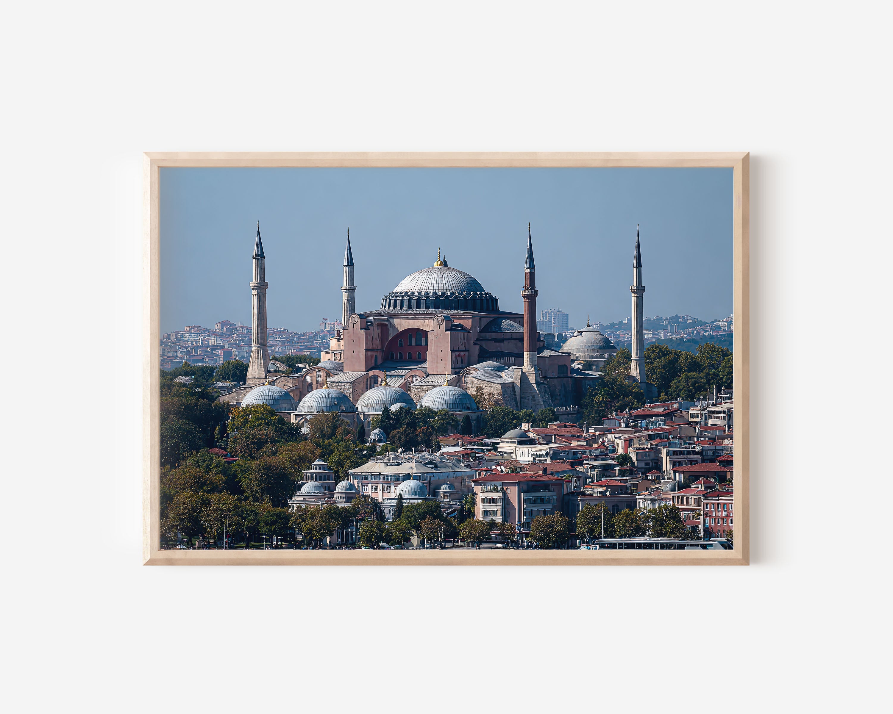 Hagia Sophia Istanbul Wall Art | Historic Istanbul Skyline Architecture Print