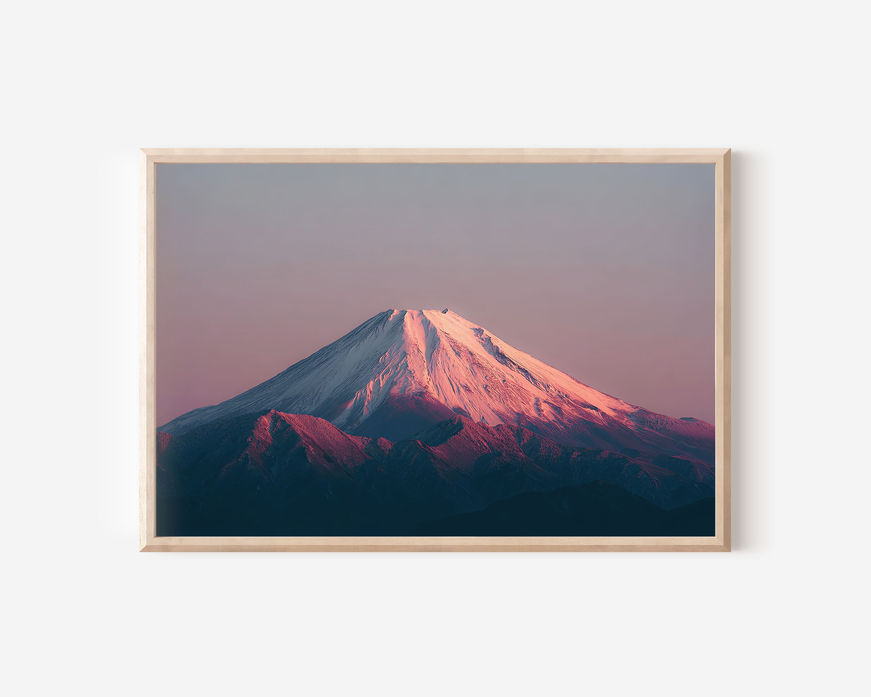 Mount Fuji Japan Wall Art | Sunrise Snow Peak Japanese Landscape Print