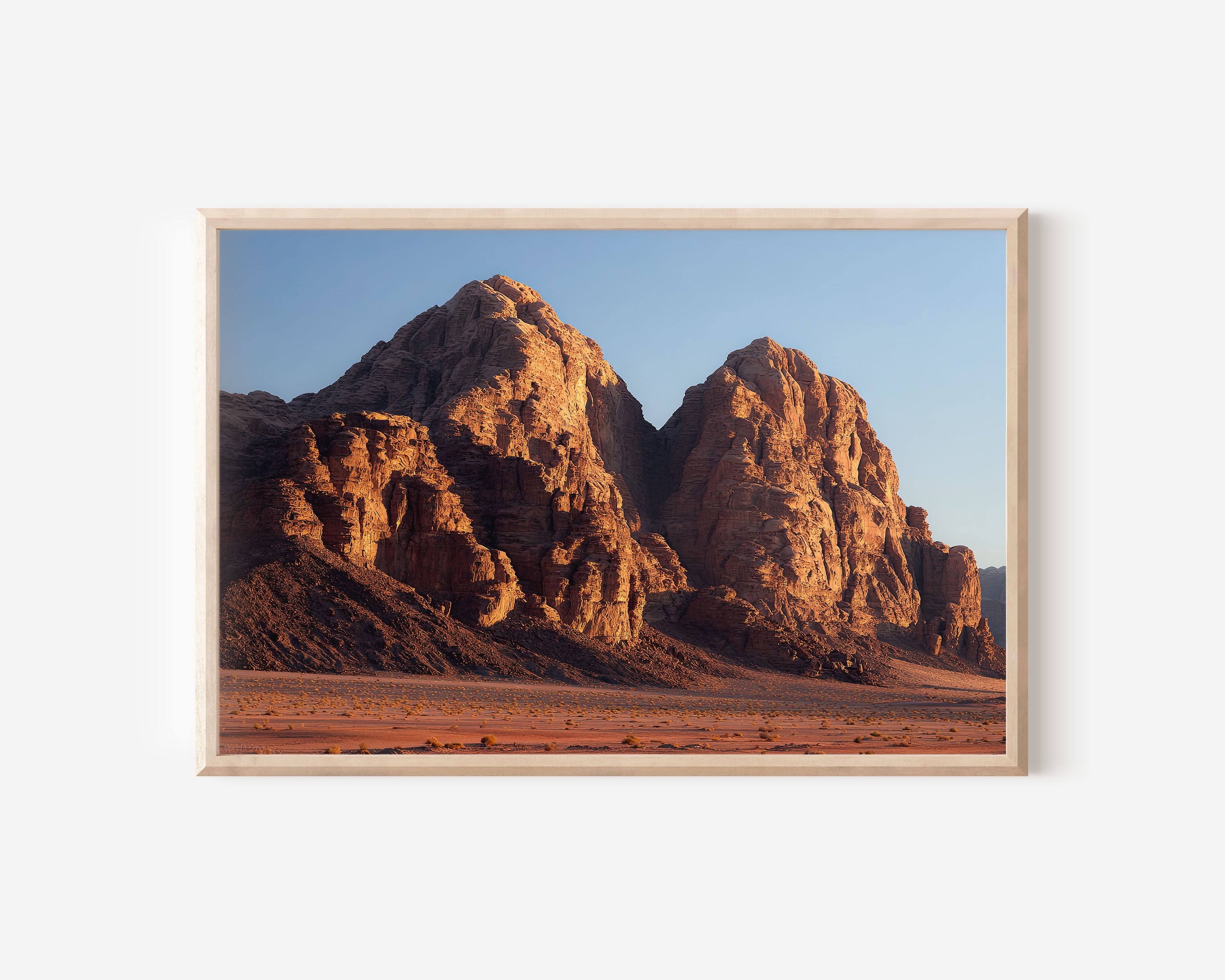 Wadi Rum Jordan Wall Art | Valley of the Moon Desert Landscape Print