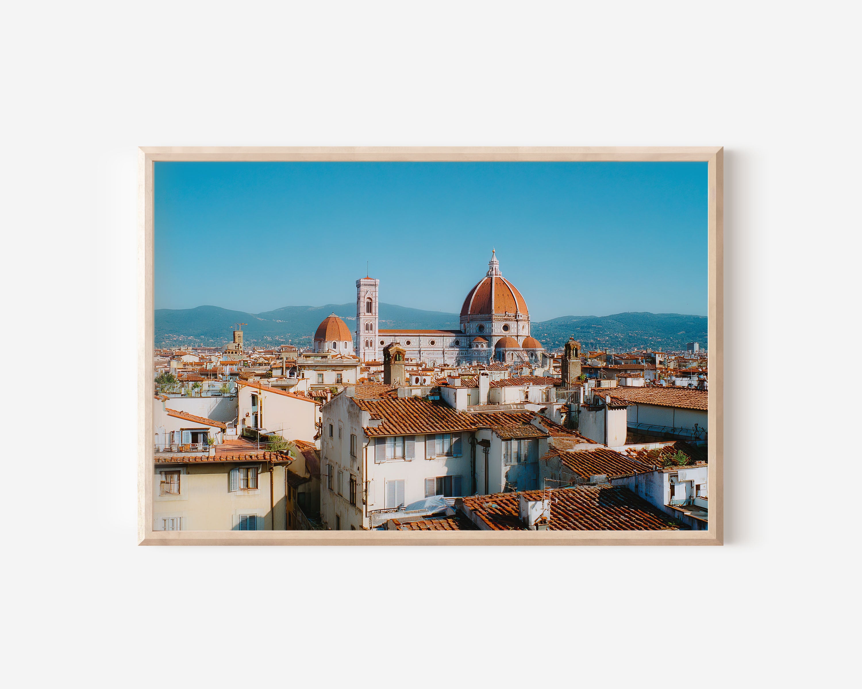 Florence Cathedral Duomo Wall Art – Tuscany Italy Historic City Skyline