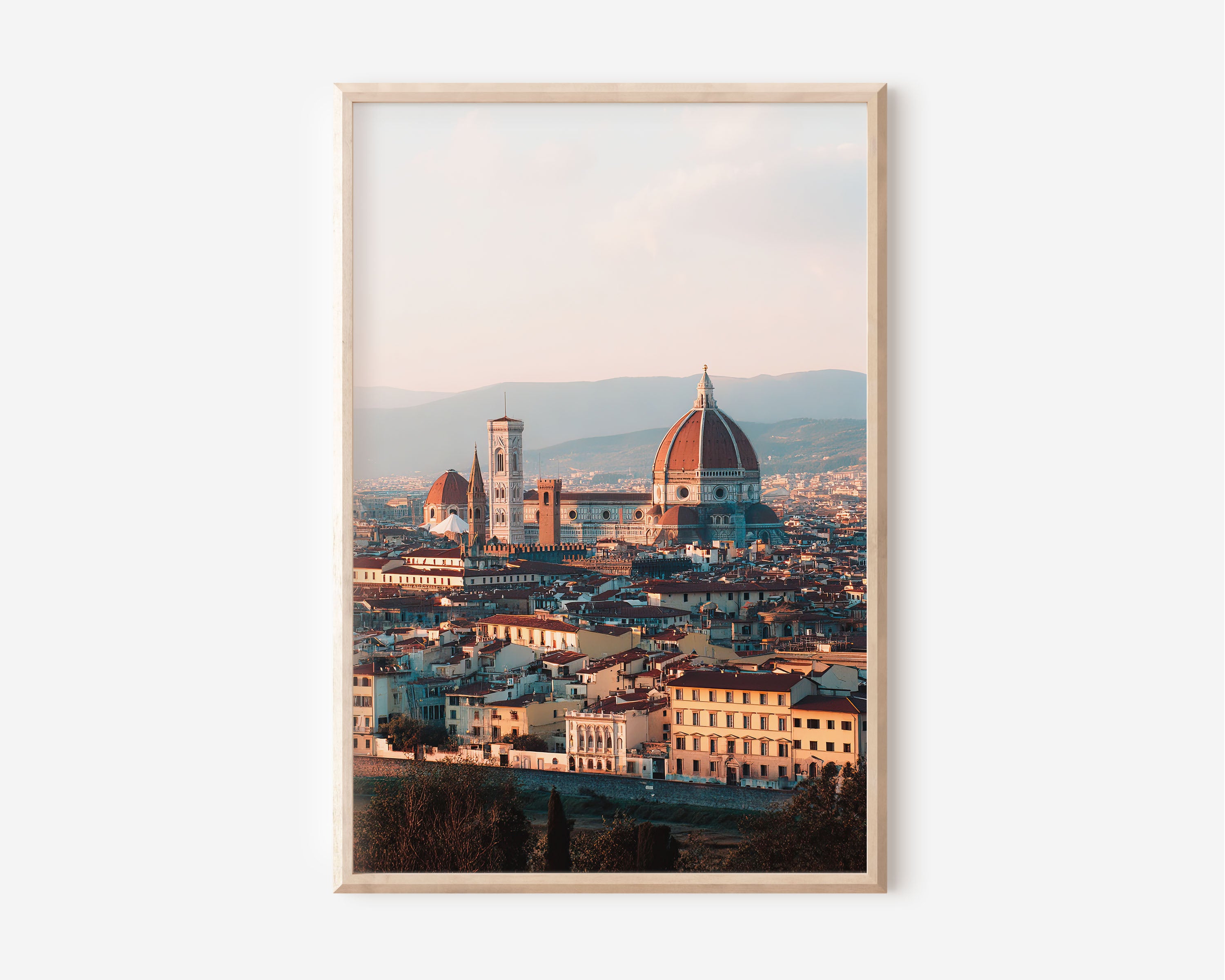 Florence Skyline Wall Art Print | Duomo Cathedral Photography | Tuscany Italy Cityscape Poster | Renaissance City Travel Print | European Home Decor