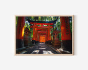 Fushimi Inari Kyoto Print – Red Torii Gate Wall Art