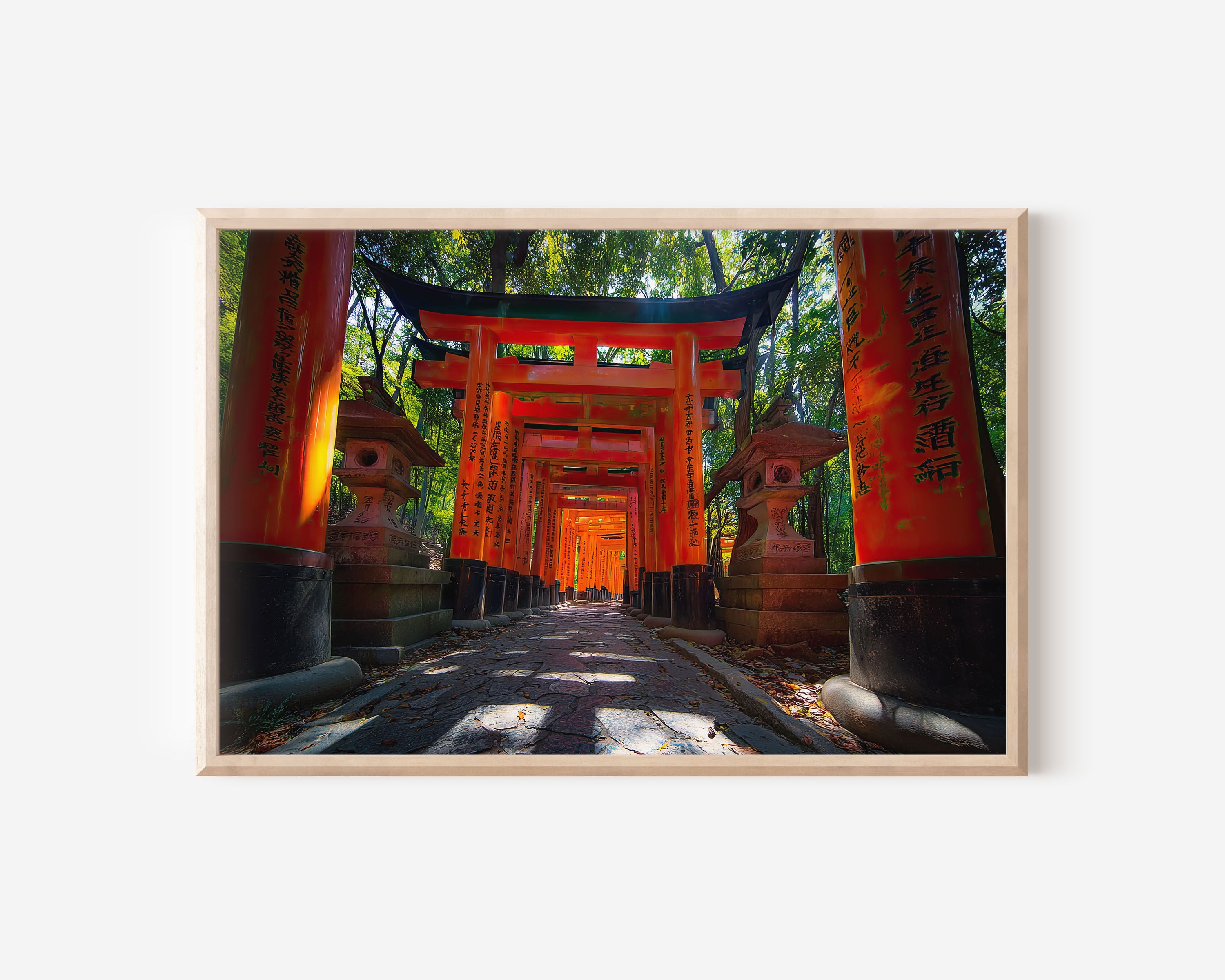 Fushimi Inari Kyoto Print – Red Torii Gate Wall Art