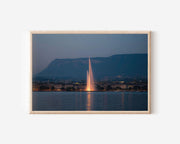 Geneva Jet d’Eau Fountain Wall Art | Lake Geneva Switzerland Print