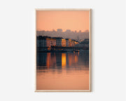 Geneva Lake Sunset Wall Art | Lake Geneva Switzerland Waterfront Print | Travel Photography Poster