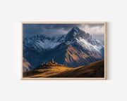 Gergeti Trinity Church Wall Art | Kazbegi Georgia Mountain Print