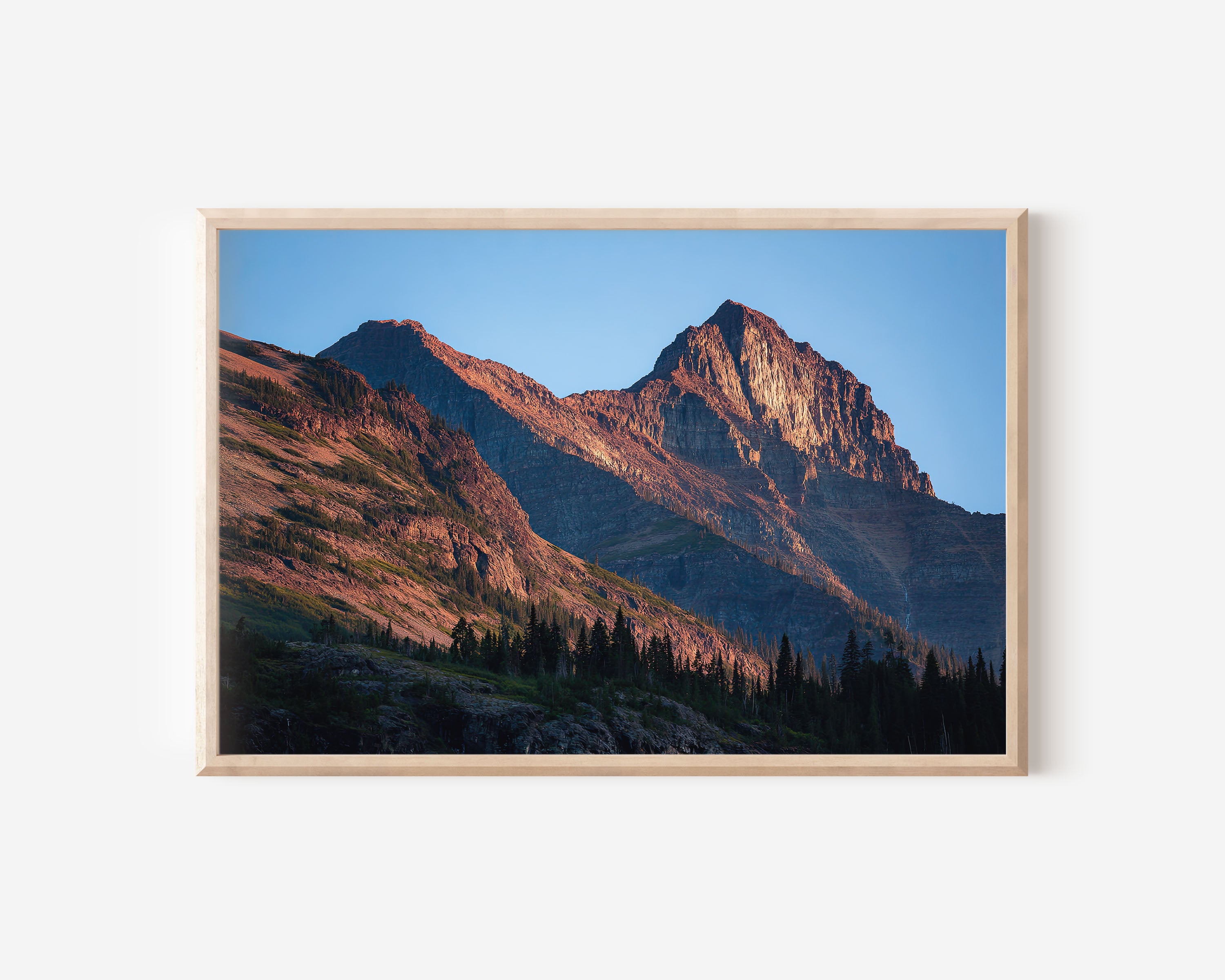 Glacier National Park Mountain Wall Art Print – Montana Alpine Landscape Photography