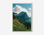 Glacier National Park Mountain Wall Art Print | Scenic Nature Canvas