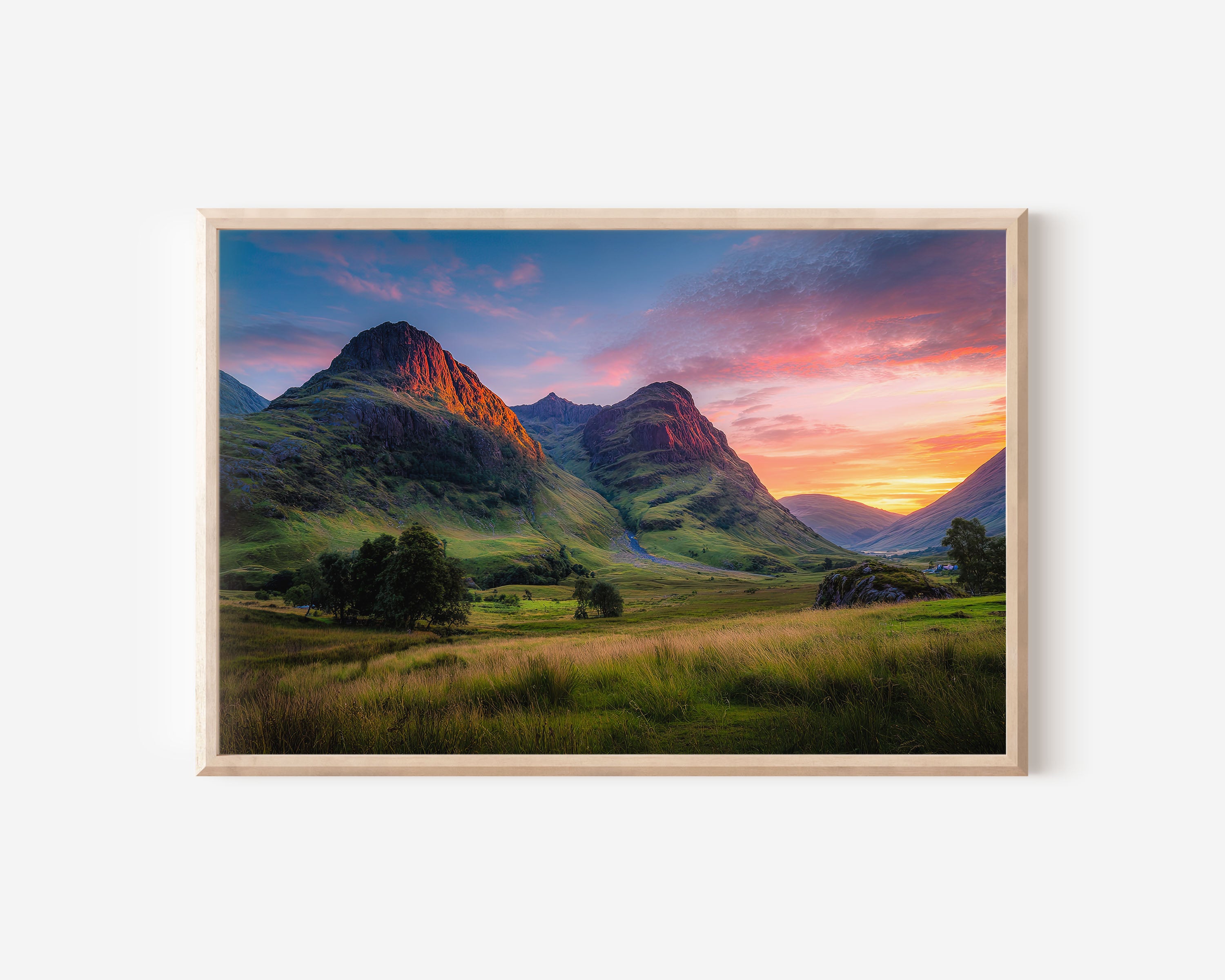 Glencoe Valley Print – Scottish Highlands Wall Art