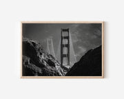 Golden Gate Bridge Black & White Wall Art Print