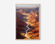 Utah Desert Canyon River Wall Art Print | American Southwest Aerial Red Rock Valley Photography | Capitol Reef Travel Poster | Western Home Decor