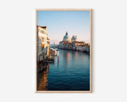 Venice Grand Canal Morning Wall Art Print | Santa Maria della Salute Sunrise Photography | Canal Grande Palazzo Cityscape Poster | Italy Travel Print | Elegant Home Decor