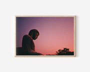 Great Buddha Kamakura Japan Wall Art Print, Zen Temple Buddha Sunset Landscape