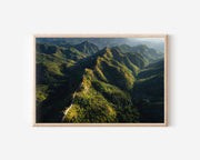 Great Wall of China Print | Aerial Chinese Mountain Landmark Photography Wall Art