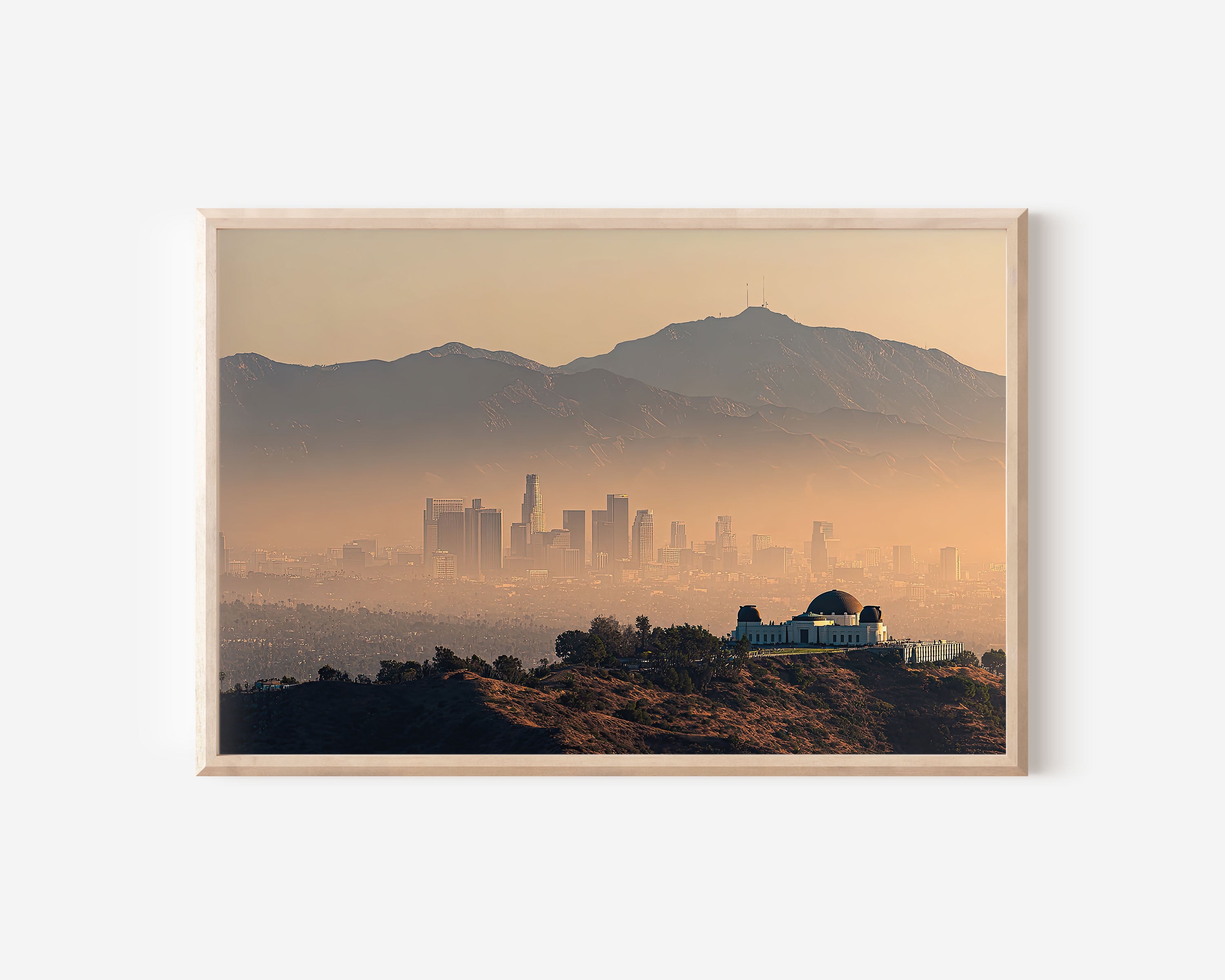 Griffith Observatory Los Angeles Wall Art Print | LA Skyline Sunset Photo
