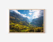 Grindelwald Switzerland Alpine Wall Art Print – Swiss Mountain Landscape Canvas