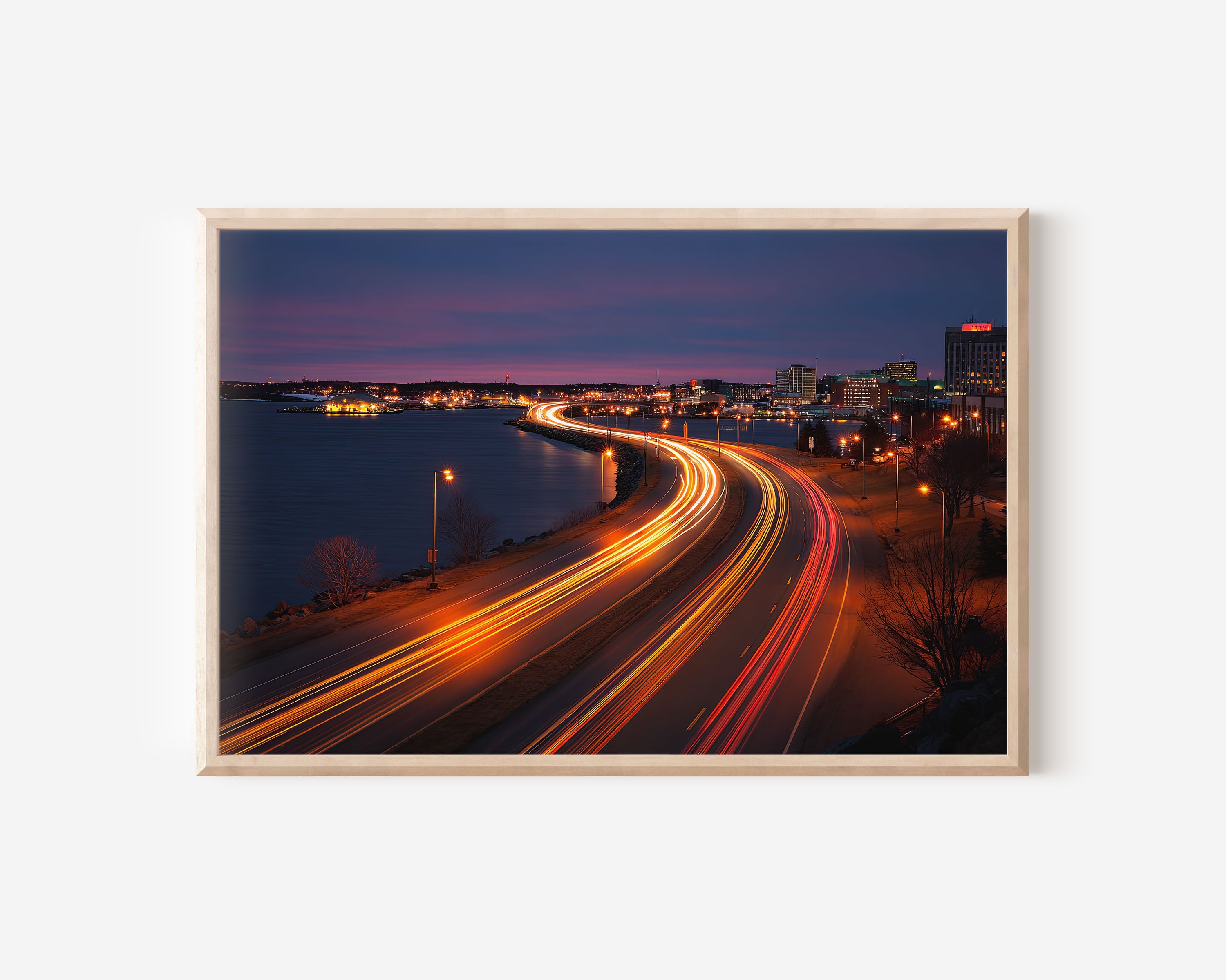 Halifax Harbour Night Wall Art Print, Nova Scotia