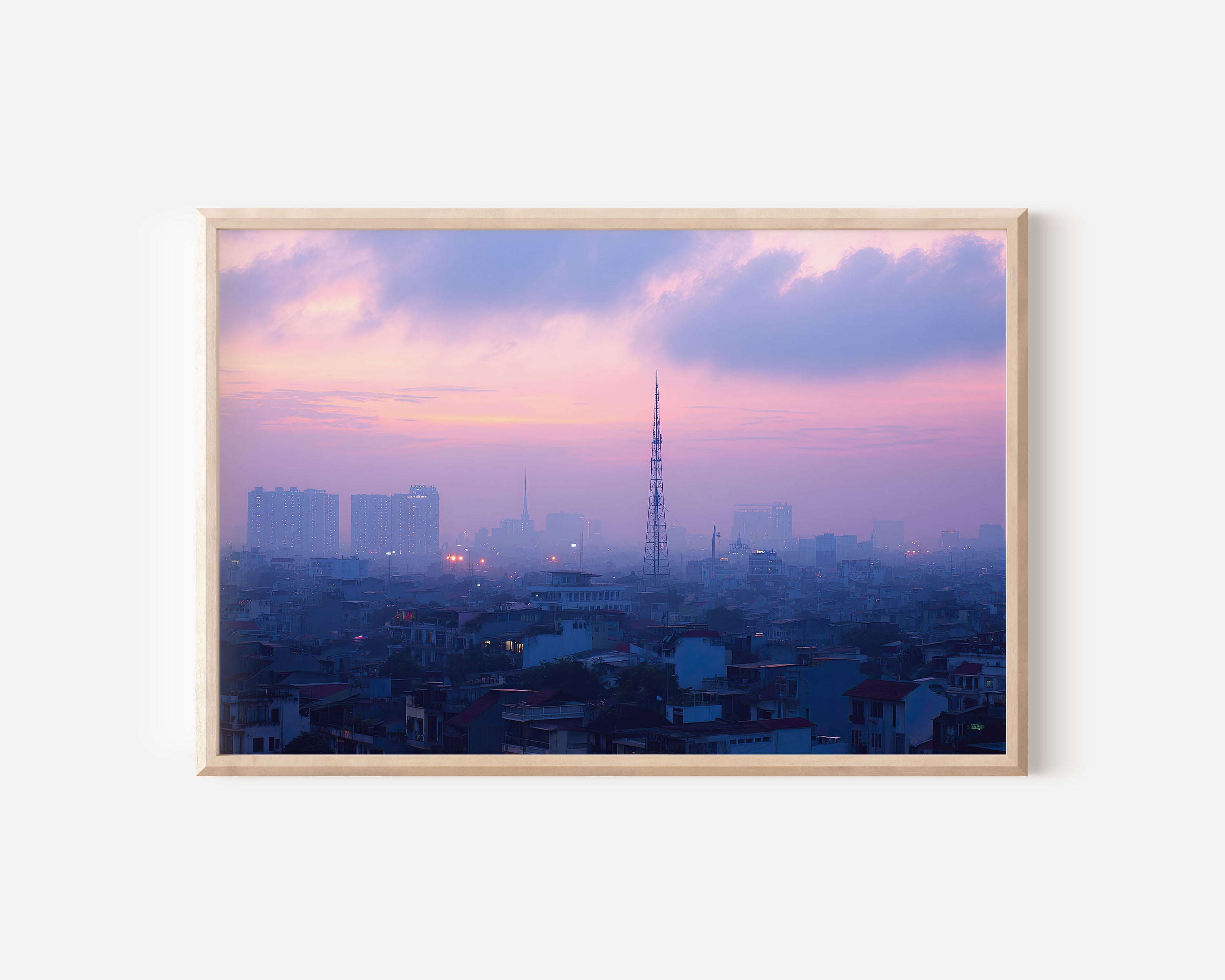 Hanoi Vietnam Skyline Wall Art | Sunset Cityscape Print