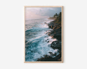 Hawaii Big Island Lava Coastline Crashing Waves Wall Art | Tropical Ocean Seascape Palm Tree Print | Hawaii Travel Photography