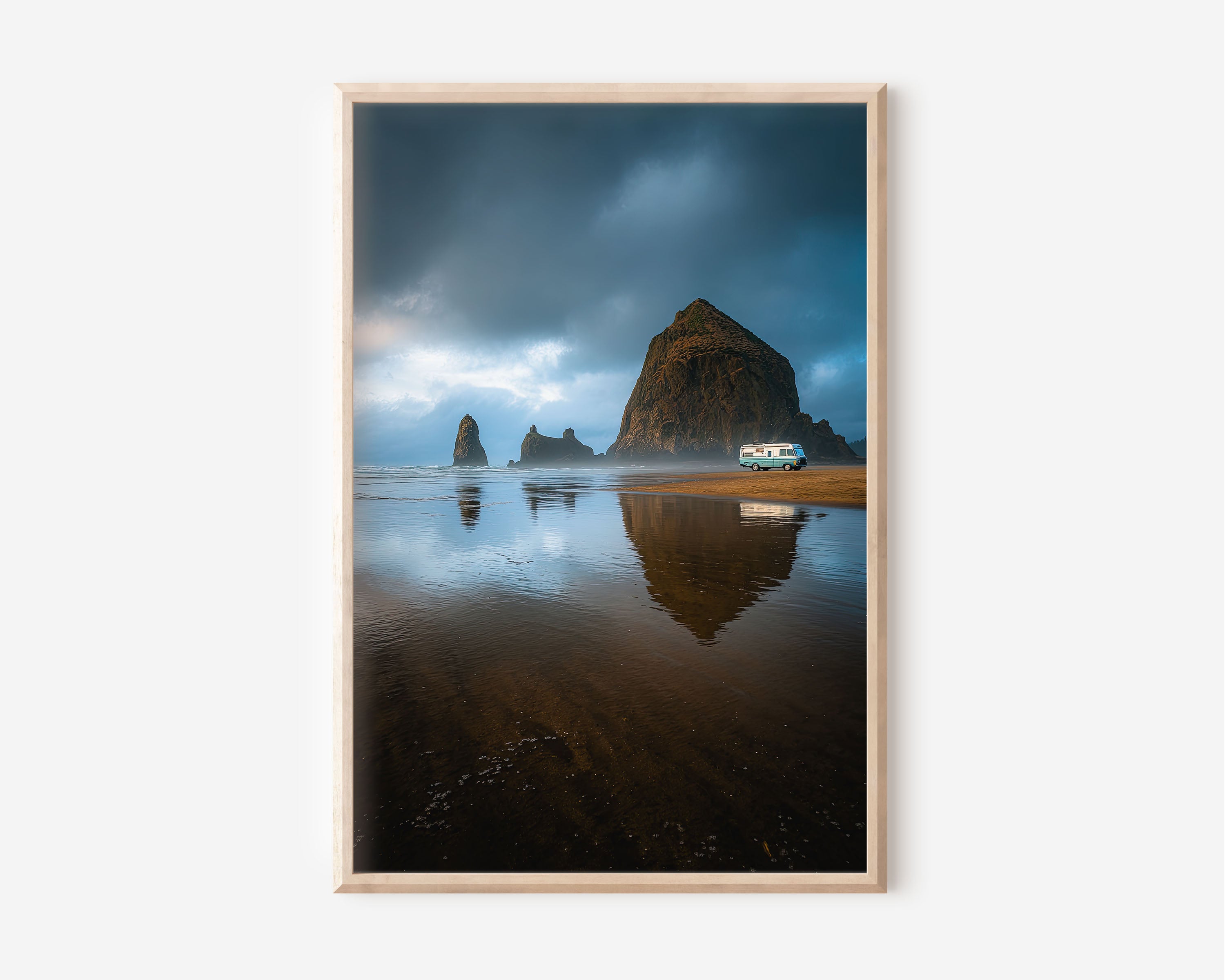 Haystack Rock Cannon Beach Print | Oregon Coast Campervan Wall Art | Pacific Northwest Photography