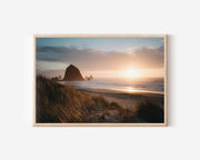 Haystack Rock Cannon Beach Sunset Wall Art