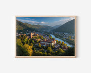 Heidelberg Castle Germany Wall Art Print – River Valley Landscape