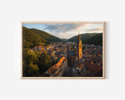 Heidelberg Germany Old Town Wall Art Print – Sunset Cityscape