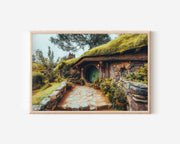 Hobbiton Hobbit House Wall Art | Shire Cottage New Zealand Print