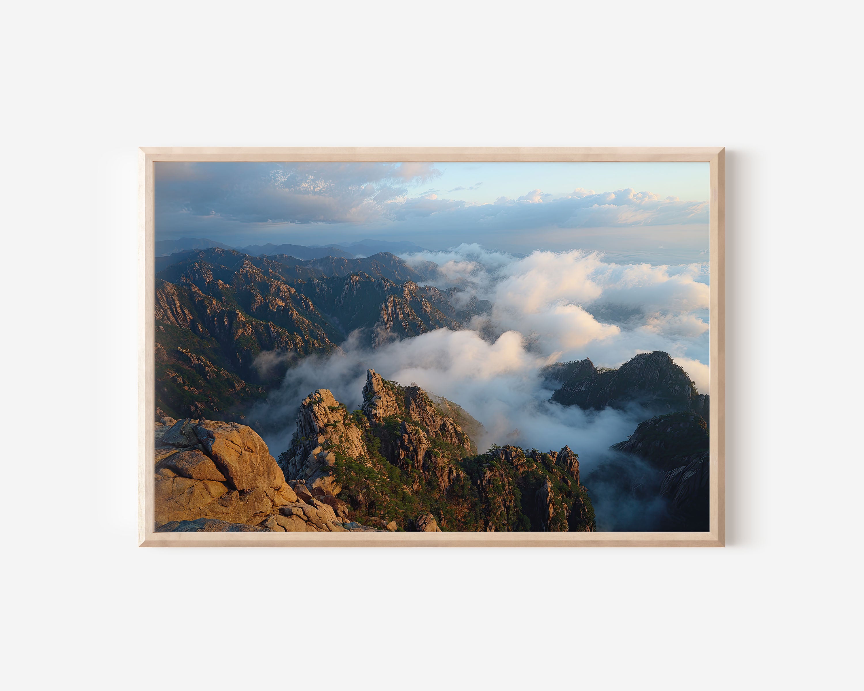 Huangshan China Sea of Clouds Wall Art Print – Mountain Landscape