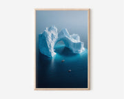 Greenland Iceberg Arch Print | Arctic Ocean Aerial Wall Art | Polar Expedition Photography